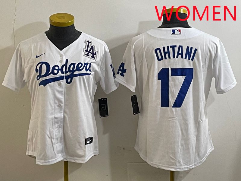 Women Los Angeles Dodgers 17 Ohtani White Game 2025 Nike MLB Jersey style 3185